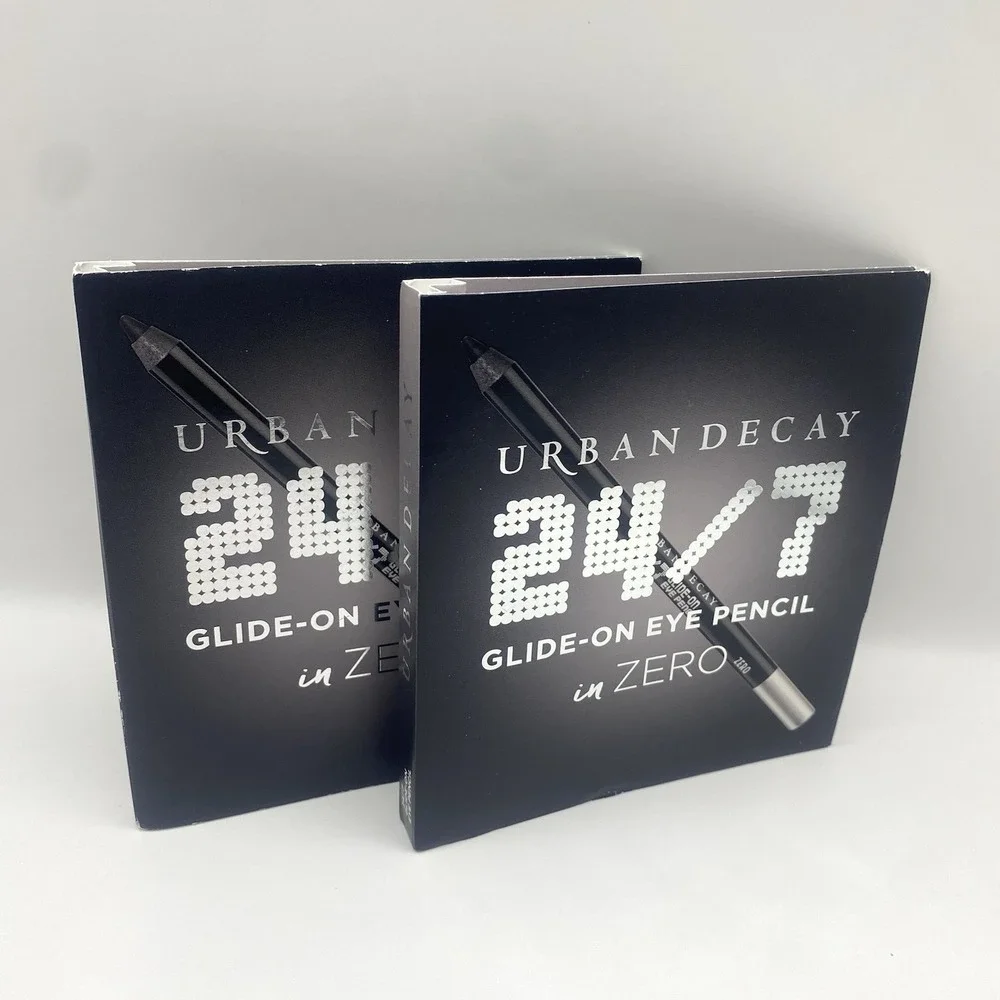 2x Urban Decay 24/7 Glide On Waterproof Eye Pencil Liner in Zero Mini Size 0.3oz